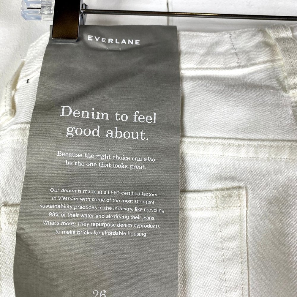 everlane women's white modern Boyfriend jean SZ 26